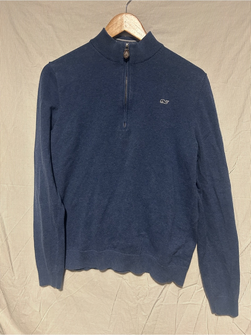 Vineyard Vines Men's Navy Half-Zip Mock Neck Sweater